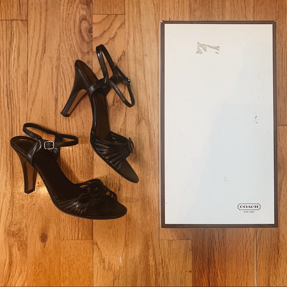 Coach Joelle Black Sandal 85MM